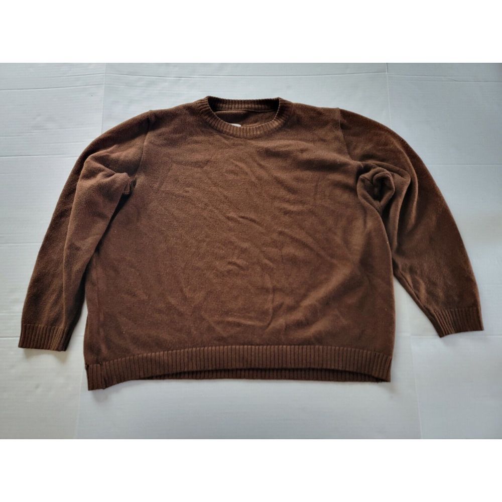 Neuci M i26‎ Brown Long Sleeve Crew Neck Sweater